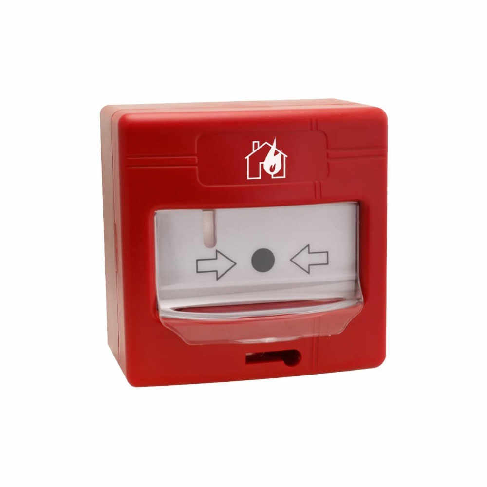 Buton de incendiu analog-adresabil de interior Global Fire GFE-MCPE-AI, LED, aparent/ingropat, izolator bucla