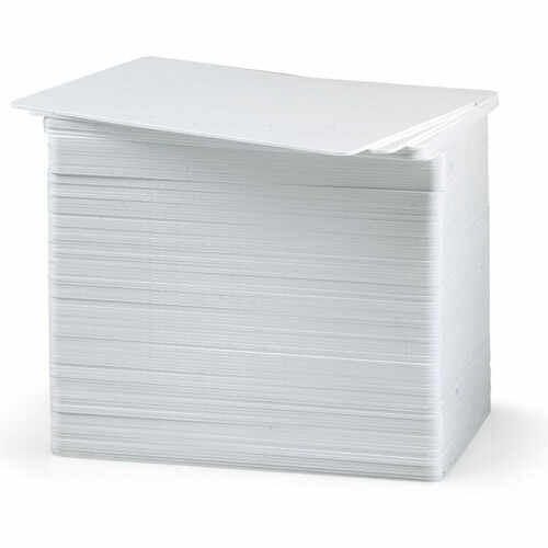 Pachet 200 carduri PVC Zebra Premier 104523-210, CR80, 10mil, alb