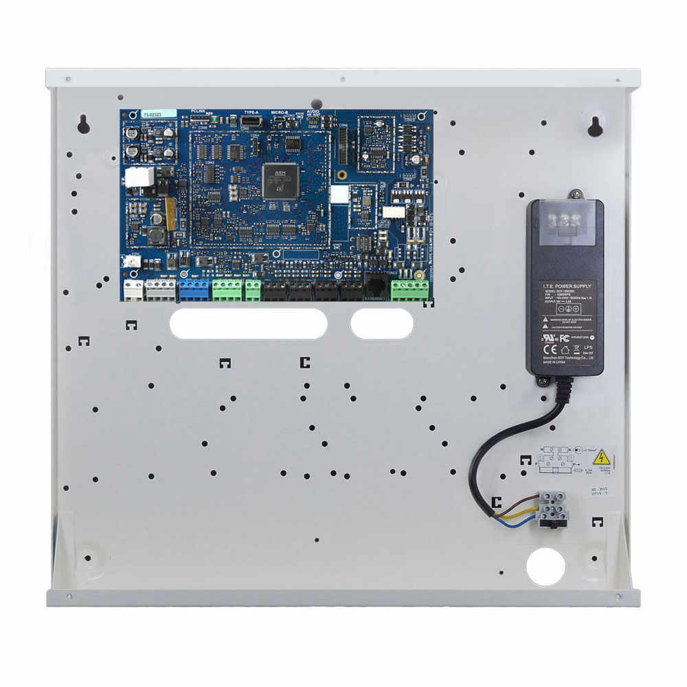 Centrala alarma antiefractie hibrid DSC PowerSeries PRO-HS3128, 8 partitii, 8-128 zone, 1000 utilizatori, PowerG
