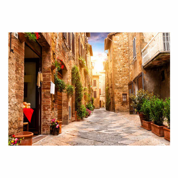 Fototapet Colourful Street In Tuscany