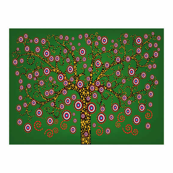 Fototapet Abstract: Tree (Green)