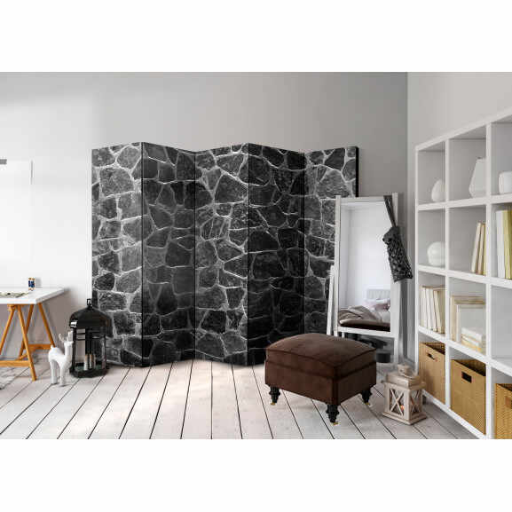 Paravan Black Stones Ii [Room Dividers] 225 cm x 172 cm
