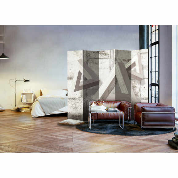 Paravan Grey Trio Ii [Room Dividers] 225 cm x 172 cm
