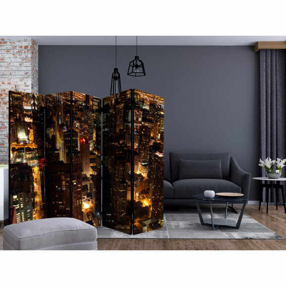 Paravan City By Night Chicago, Usa Ii [Room Dividers] 225 cm x 172 cm