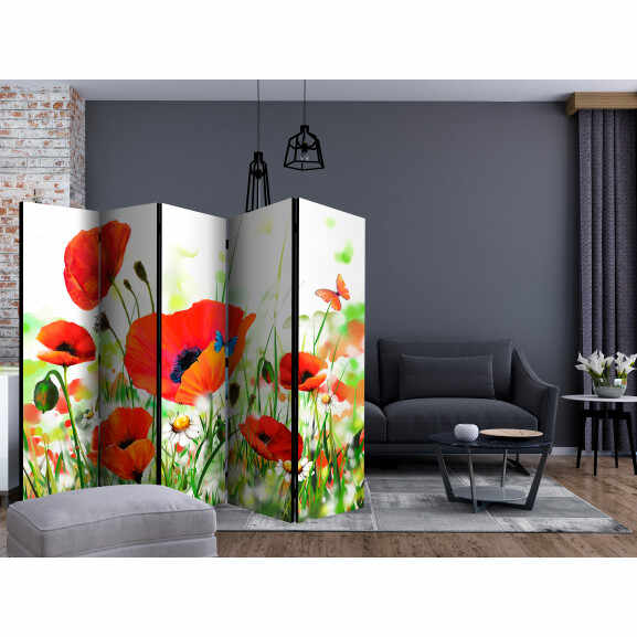 Paravan Country Poppies Ii [Room Dividers] 225 cm x 172 cm