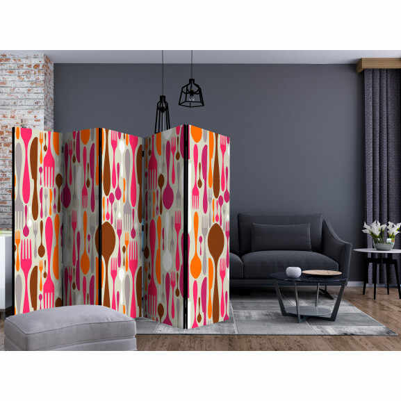 Paravan Cutlery Pink And Violet Ii [Room Dividers] 225 cm x 172 cm