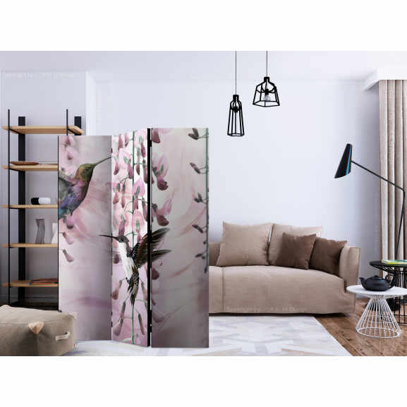 Paravan Flying Hummingbirds (Pink) [Room Dividers] 135 cm x 172 cm