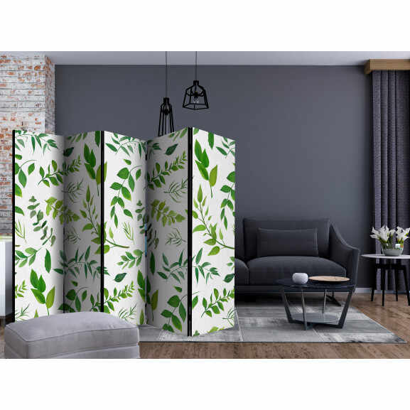 Paravan Green Twigs Ii [Room Dividers] 225 cm x 172 cm