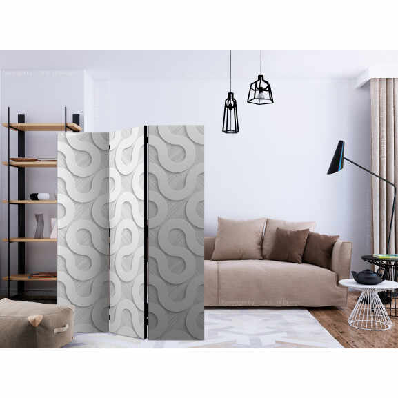 Paravan Grey Spirals [Room Dividers] 135 cm x 172 cm
