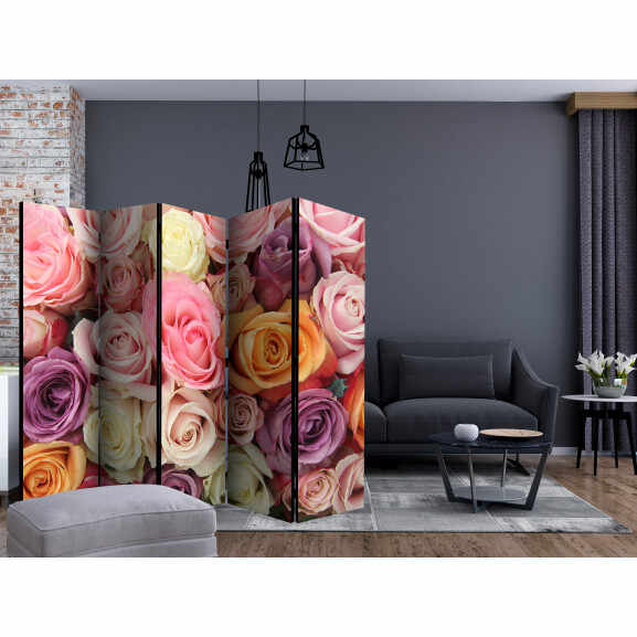 Paravan Pastel Roses Ii [Room Dividers] 225 cm x 172 cm