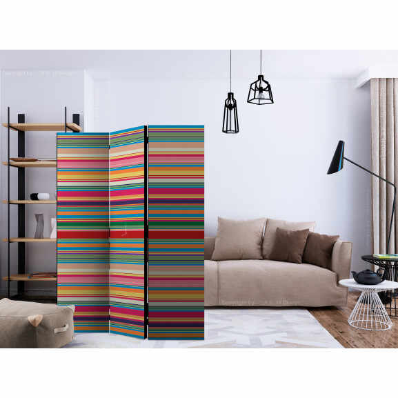 Paravan Subdued Stripes [Room Dividers] 135 cm x 172 cm