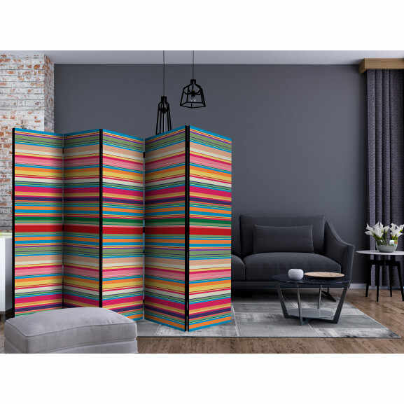 Paravan Subdued Stripes Ii [Room Dividers] 225 cm x 172 cm