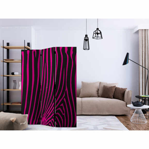 Paravan Zebra Pattern (Violet) [Room Dividers] 135 cm x 172 cm