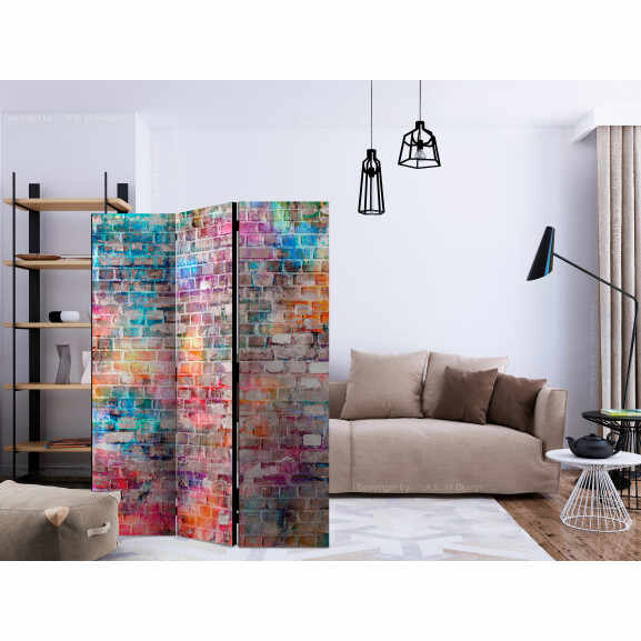 Paravan Colourful Brick [Room Dividers] 135 cm x 172 cm