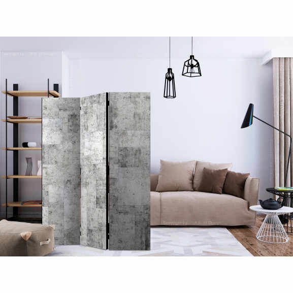 Paravan Concrete: Grey City [Room Dividers] 135 cm x 172 cm