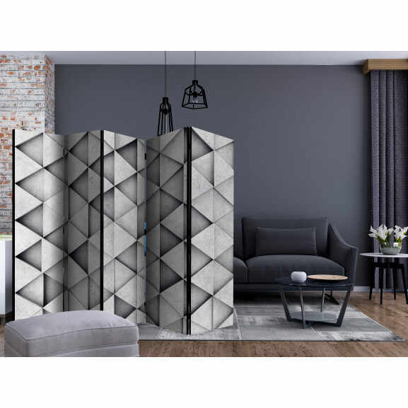 Paravan Grey Triangles Ii [Room Dividers] 225 cm x 172 cm