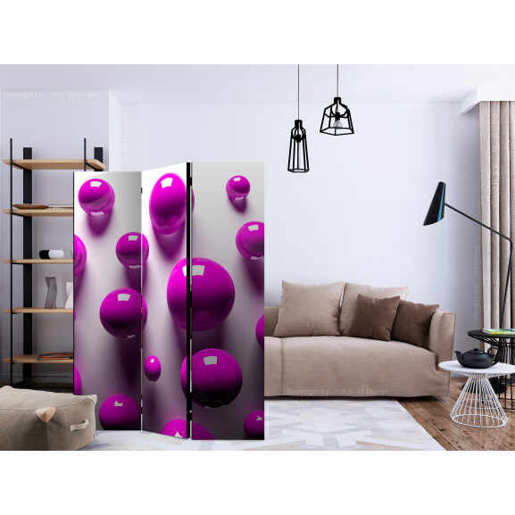 Paravan Purple Balls [Room Dividers] 135 cm x 172 cm