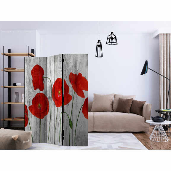 Paravan Tale Of Red Poppies [Room Dividers] 135 cm x 172 cm