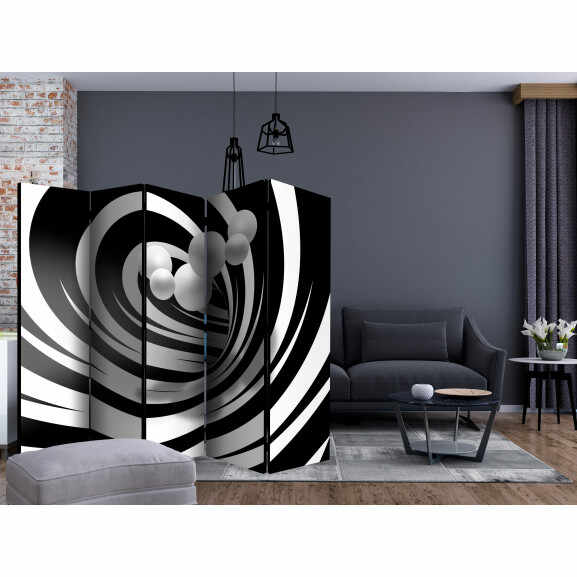 Paravan Twisted In Black & White Ii [Room Dividers] 225 cm x 172 cm