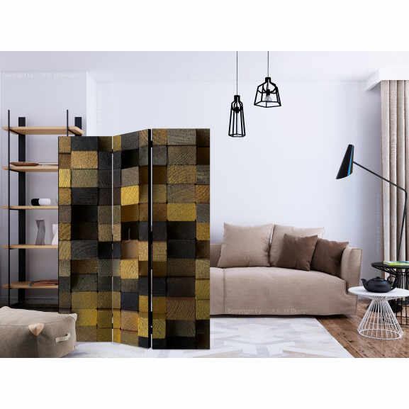 Paravan Wooden Cubes [Room Dividers] 135 cm x 172 cm