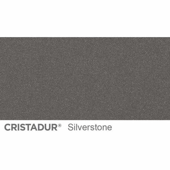 Chiuveta bucatarie Schock Mono D-100S Cristadur Silverstone, granit, reversibila, montare pe blat 74 x 51 cm