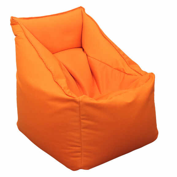 Fotoliu Bean Bag, Interior-Exterior, Tip Fotoliu Portocaliu, 80 X 80 X 44 X 80 cm