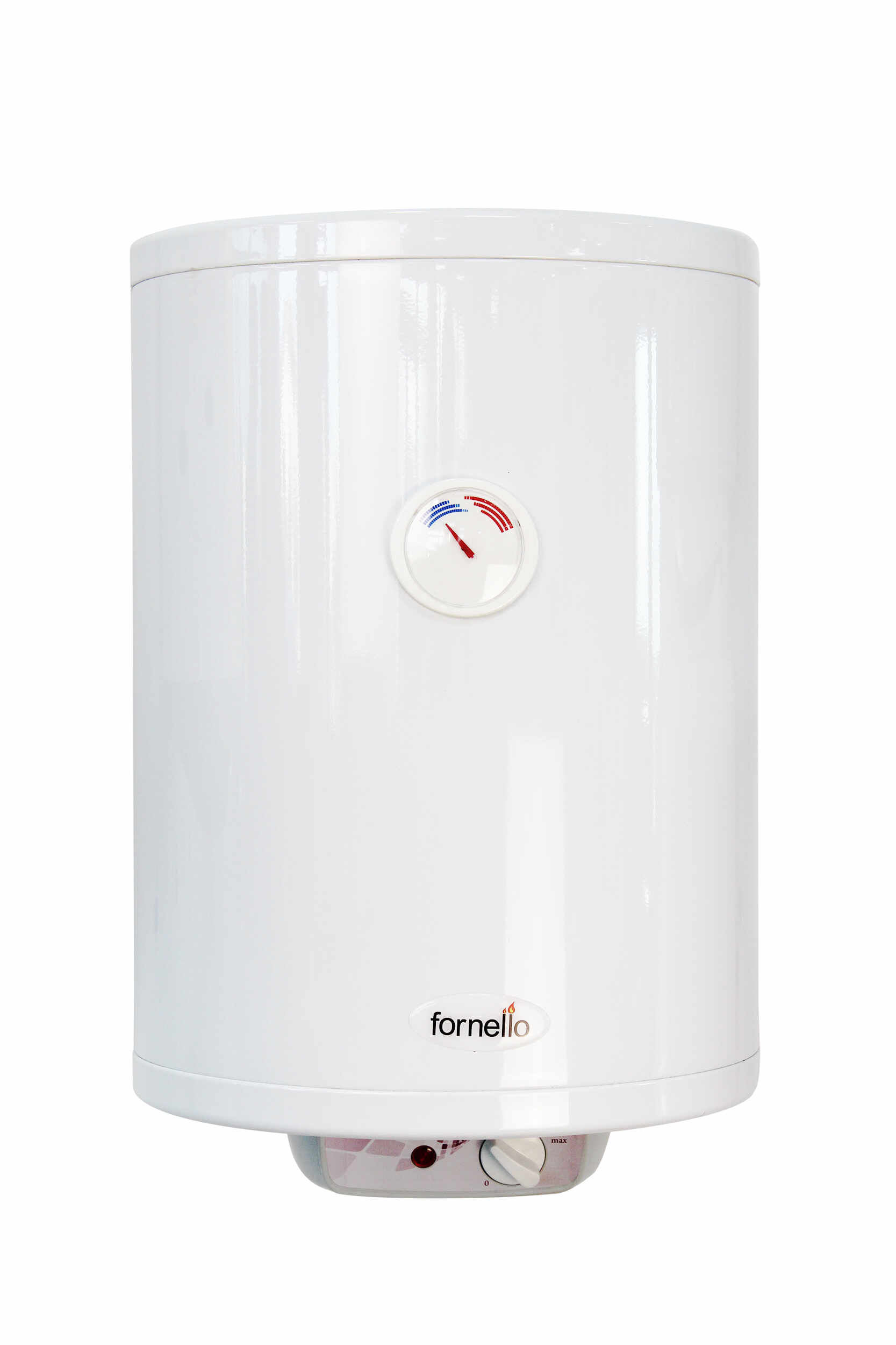 Boiler electric Fornello Titanium Plus SLIM 30 litri, 1500 watt, reglaj extern al temperaturii, emailat cu titan, diametru 360 mm, cablu, stecher si supapa de siguranta