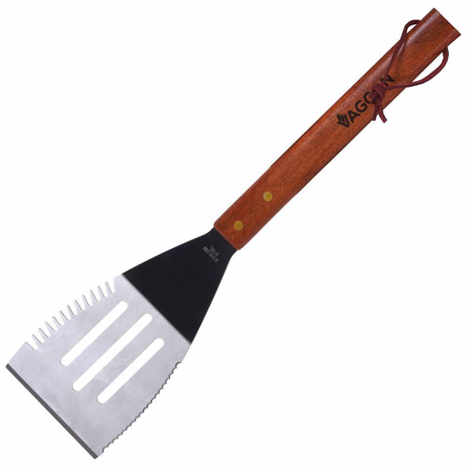 Set de 2 spatule pentru gratar Karll cu maner din lemn