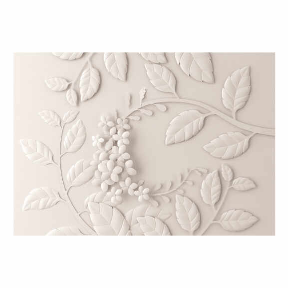 Fototapet autoadeziv Paper Flowers (Cream)