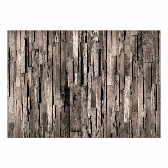 Fototapet autoadeziv Wooden Curtain (Dark Brown)