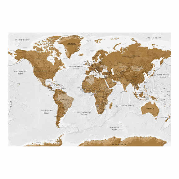 Fototapet autoadeziv World Map: White Oceans