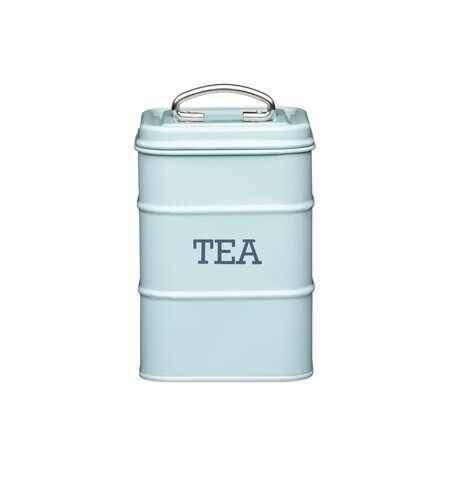 Cutie pentru ceai, Kitchen Craft, 11 x 11 x 17 cm, otel nituit, albastru