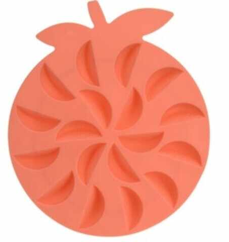 Forma pentru gheata Orange, 19x16x2 cm, silicon, portocaliu