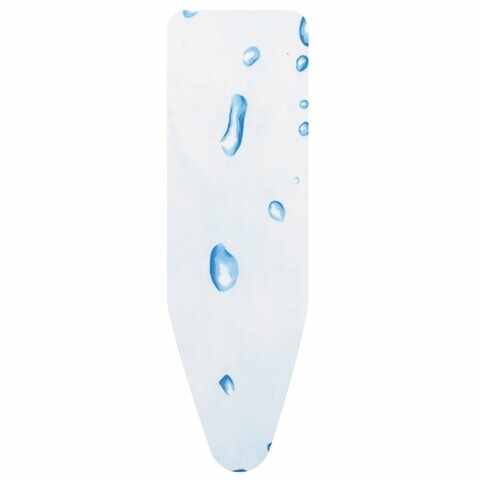 Husa pentru masa de calcat, Brabantia, Ice Water, 30 x 100 cm, 2 mm spuma, bumbac, alb/bleu