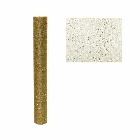 Decoratiune glitter structure, Decoris, 200x35 cm, poliester, auriu