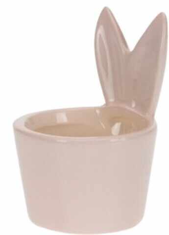 Suport pentru ou Rabbit ears, 5.5x6x7.5 cm, dolomit, roz