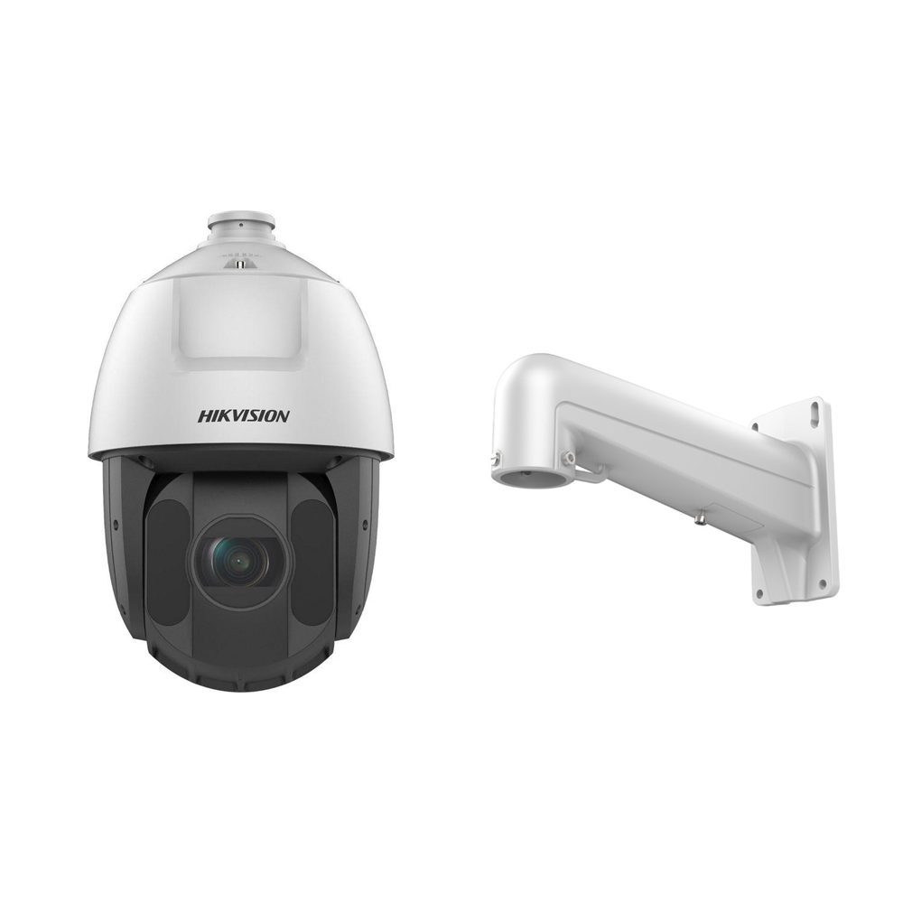 Camera supraveghere IP Speed Dome PTZ Hikvision DarkFighter DS-2DE5425IW-AE(S6), 4 MP, IR 150 m, 4.8 - 120 mm, motorizat, 25x, slot card + suport