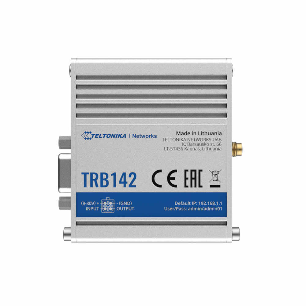 Gateway/controller industrial IP Teltonika TRB142, Cat1, GSM, LTE, Micro USB, SMS/apel, IoT